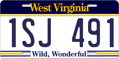 WV license plate 1SJ491