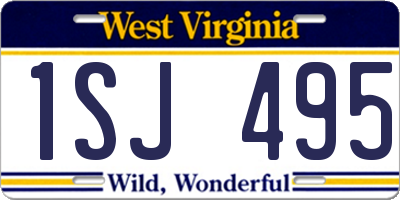 WV license plate 1SJ495