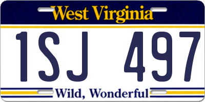 WV license plate 1SJ497