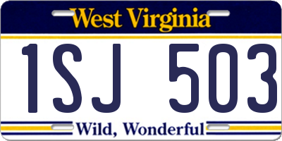 WV license plate 1SJ503