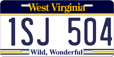 WV license plate 1SJ504