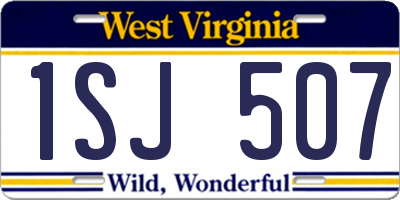 WV license plate 1SJ507