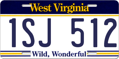WV license plate 1SJ512