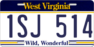 WV license plate 1SJ514