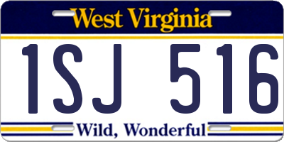 WV license plate 1SJ516