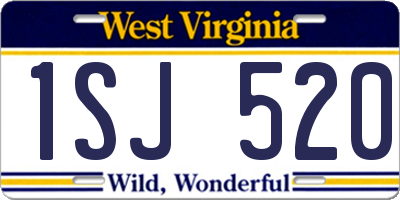 WV license plate 1SJ520