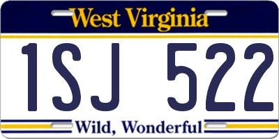 WV license plate 1SJ522