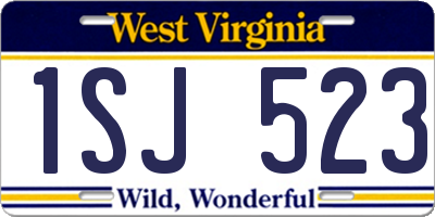 WV license plate 1SJ523