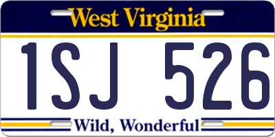 WV license plate 1SJ526