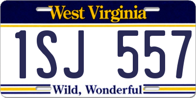 WV license plate 1SJ557