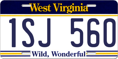 WV license plate 1SJ560