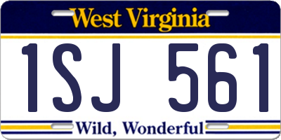 WV license plate 1SJ561