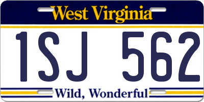 WV license plate 1SJ562