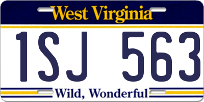 WV license plate 1SJ563