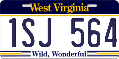 WV license plate 1SJ564