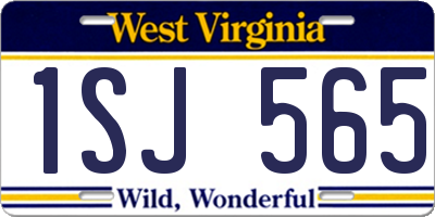 WV license plate 1SJ565