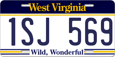 WV license plate 1SJ569