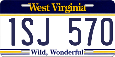 WV license plate 1SJ570