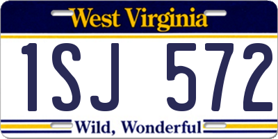 WV license plate 1SJ572