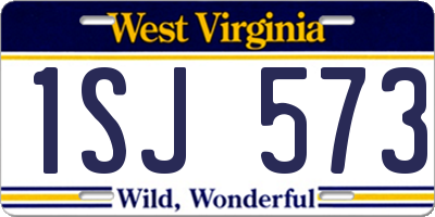 WV license plate 1SJ573