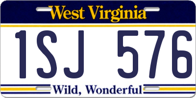 WV license plate 1SJ576