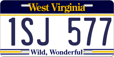 WV license plate 1SJ577