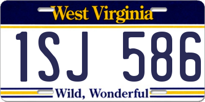 WV license plate 1SJ586