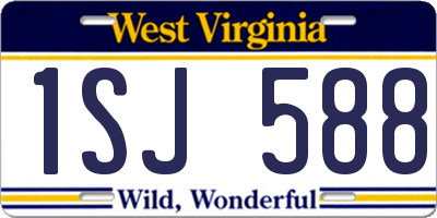 WV license plate 1SJ588