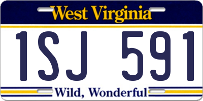 WV license plate 1SJ591