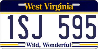 WV license plate 1SJ595