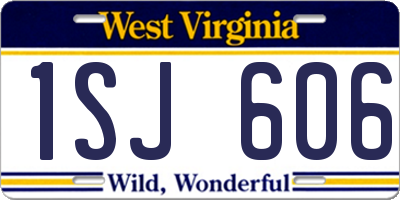 WV license plate 1SJ606