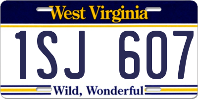 WV license plate 1SJ607