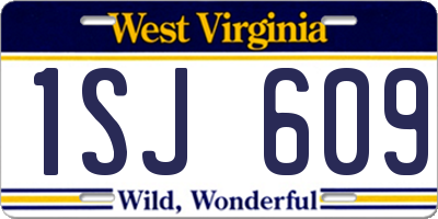 WV license plate 1SJ609