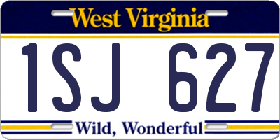 WV license plate 1SJ627
