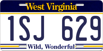 WV license plate 1SJ629