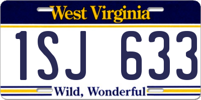 WV license plate 1SJ633