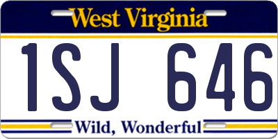 WV license plate 1SJ646