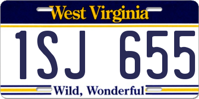 WV license plate 1SJ655