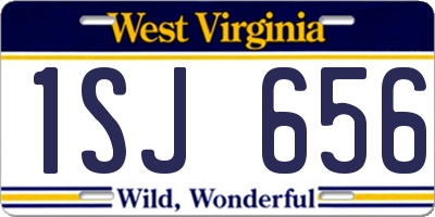 WV license plate 1SJ656