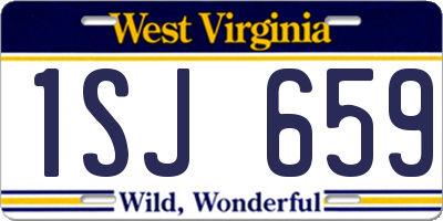 WV license plate 1SJ659