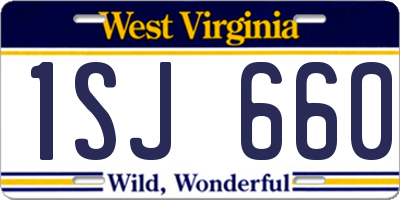 WV license plate 1SJ660