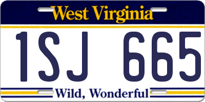 WV license plate 1SJ665