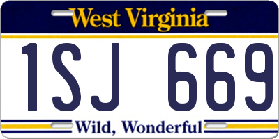 WV license plate 1SJ669