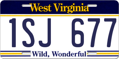 WV license plate 1SJ677