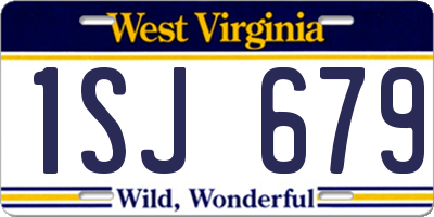WV license plate 1SJ679