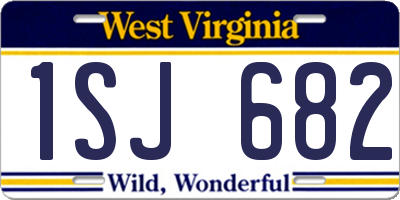WV license plate 1SJ682
