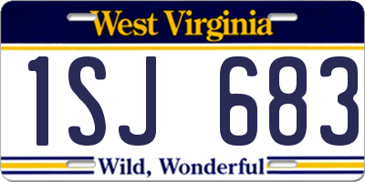 WV license plate 1SJ683