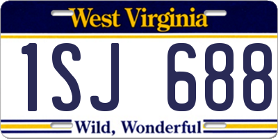 WV license plate 1SJ688