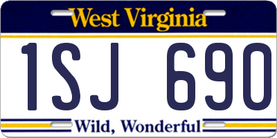 WV license plate 1SJ690