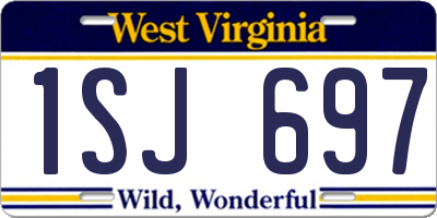 WV license plate 1SJ697